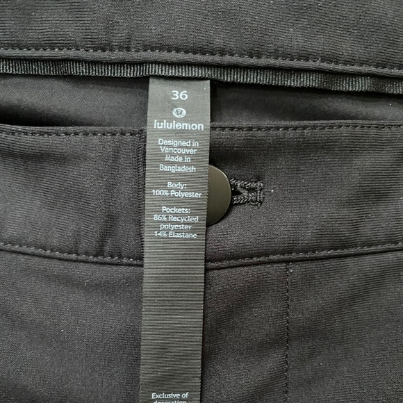 36x32 Lululemon ABC Pants Classic Black Mens Jeans - Picture 2 of 5